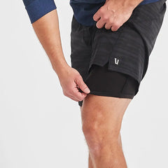 Trail Short | Black Dye Stripe