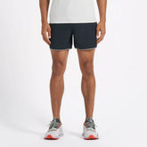 Banks Short Unlined 5" | Black Linen Texture