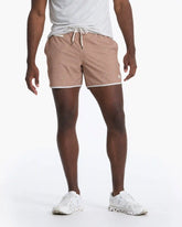 Banks Short Unlined 5" | Camel Dashed Lines