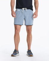 Banks Short Unlined 5" | Light Cloud Slub Stripe