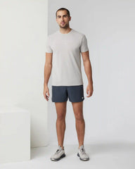 Banks Short Unlined 5" | Navy Linen Texture