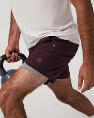 Kore Short Lined 5" | Raisin Tonal