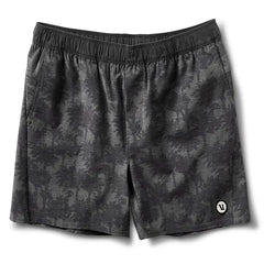 Cape Short | Black Multi Palm