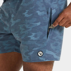 Cape Short | Indigo Watercolor Camo