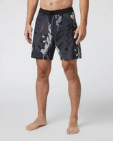 Infinity Boardshort | Charcoal Leaves