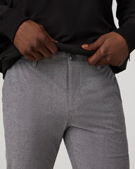 Aim Trouser Athletic Slim Fit 32" | Gull Grey Linen Texture