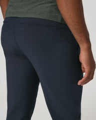Aim Trouser Athletic Slim Fit 32" | Navy Linen Texture