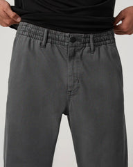 Benton Twill Elastic Waist Pant Relaxed Fit 30" | Dark Pewter
