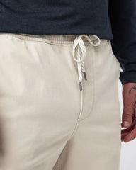 Fletcher Elastic Waist Pant Athletic Slim Fit 30" | Oatmeal