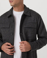 Ridge Natural Shirt Jacket | Grey Houndstooth