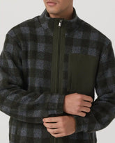 Ridge Fleece Jacket | Olive Plaid