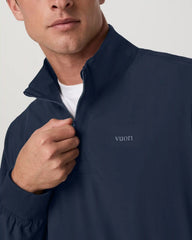 Venture Quarter Zip | Ink Linen Texture
