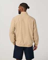 Venture Quarter Zip | Khaki Linen Texture