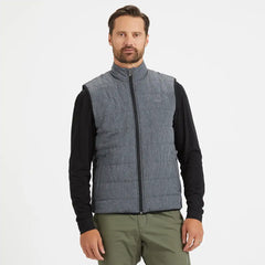 Atlantic Vest | Black Linen Texture