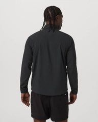 Venture Track Jacket | Black Linen Texture