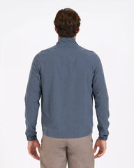 Venture Track Jacket | Navy Linen Texture