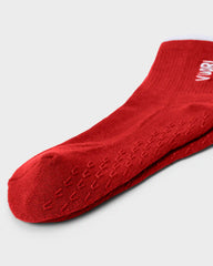 Half Crew Gripper Sock | Cherry