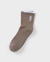 Half Crew Gripper Sock | Smokey Taupe
