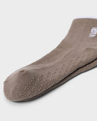 Half Crew Gripper Sock | Smokey Taupe