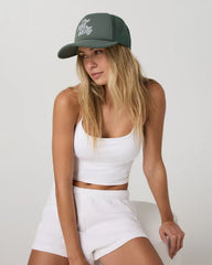 The Rise The Shine Trucker Hat | Agate Green