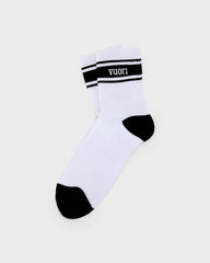 Half Crew Stripe Novelty Sock | White/Black