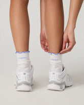 Half Crew Ruffle Sock | Riviera Blue