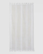 Fringe Beach Towel | Vintage White