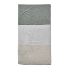Wave Stripe Beach Towel | Oyster Wave Stripe