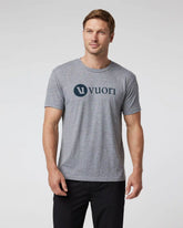 V1 Vuori Wordmark Logo Tee | Heather Grey/Indigo