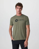 V1 Vuori Wordmark Logo Tee | Moss Green Heather