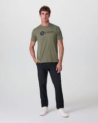 V1 Vuori Wordmark Logo Tee | Moss Green Heather