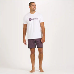 V1 Vuori Wordmark Logo Tee | White / Smoked Plum