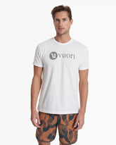 V1 Vuori Wordmark Logo Tee | White/Vintage Charcoal