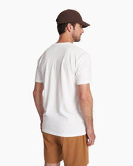 V1 Vuori Wordmark Logo Tee | White/White Sage