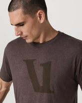 V1 Logo Tee | Espresso Heather