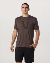 V1 Logo Tee | Espresso Heather