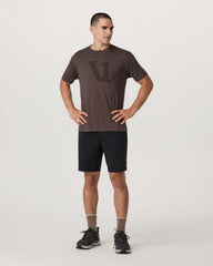 V1 Logo Tee | Espresso Heather