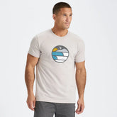 Waves Mountain Sun Tee | Light Grey