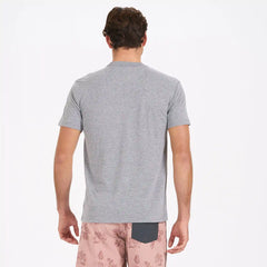 Wave Block Tee | Heather Grey