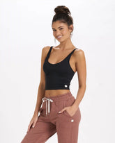 Halo Performance Crop | Black