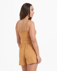 Halo Performance Crop | Flax Heather