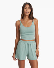 Halo Performance Crop | Celery Heather