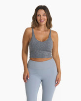 Halo Performance Crop | Heather Grey