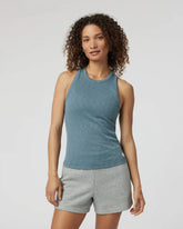Sunrise High Neck Tank | Smoke Blue