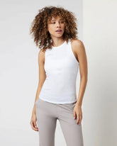 Sunrise High Neck Tank | White