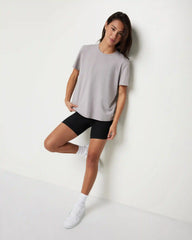 Feather Tee | Soft Pewter