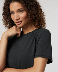 Feather Tee | Washed Black