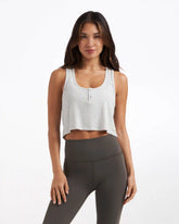 Cove Crop Tank | Light Heather Grey