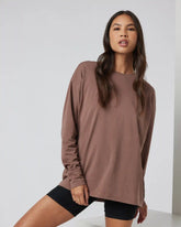 Long-Sleeve Feather Tee | Clove