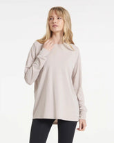 Long-Sleeve Feather Tee | Oyster